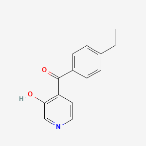 molecular formula C14H13NO2 B8661913 (4-Ethylphenyl)(3-hydroxy-4-pyridinyl)methanone 