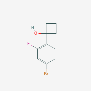 molecular formula C10H10BrFO B8661934 1-(4-bromo-2-fluorophenyl)cyclobutan-1-ol 