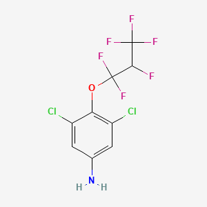 molecular formula C9H5Cl2F6NO B8661941 3,5-Dichloro-4-(1,1,2,3,3,3-hexafluoropropoxy)aniline CAS No. 108997-68-8