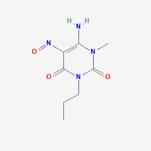 molecular formula C8H12N4O3 B8662094 2,4(1H,3H)-Pyrimidinedione, 6-amino-1-methyl-5-nitroso-3-propyl- CAS No. 106465-67-2