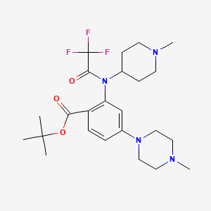 molecular formula C24H35F3N4O3 B8662140 Tert-butyl 4-(4-methylpiperazin-1-yl)-2-[(1-methylpiperidin-4-yl)(trifluoroacetyl)amino]benzoate 