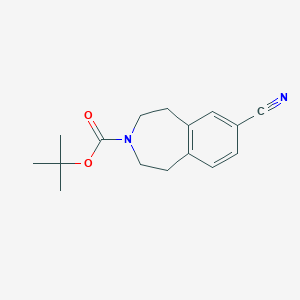 molecular formula C16H20N2O2 B8662179 tert-Butyl 7-cyano-1,2,4,5-tetrahydro-3H-benzo[d]azepine-3-carboxylate 