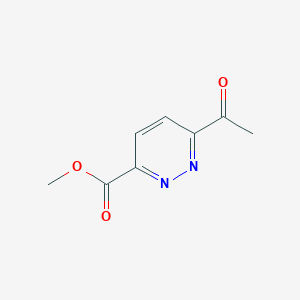 molecular formula C8H8N2O3 B8662270 Methyl 6-acetylpyridazine-3-carboxylate 