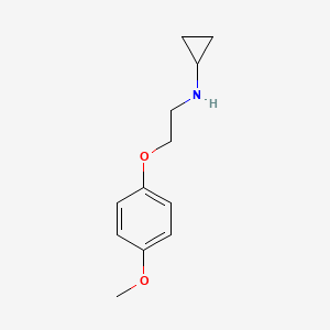 molecular formula C12H17NO2 B8662305 Cyclopropanamine, N-[2-(4-methoxyphenoxy)ethyl]- CAS No. 18381-83-4
