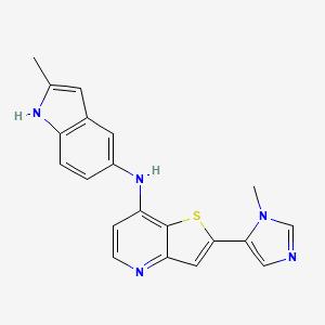 [2-(3-Methyl-3H-imidazol-4-yl)-thieno[3,2-b]pyridin-7-yl]-(2-methyl-1H-indol-5-yl)-amine