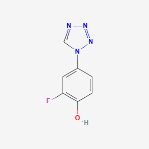 molecular formula C7H5FN4O B8662326 2-fluoro-4-(1H-tetrazol-1-yl)phenol 