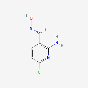 molecular formula C6H6ClN3O B8662382 N-[(2-amino-6-chloropyridin-3-yl)methylidene]hydroxylamine 