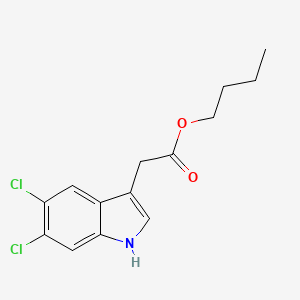 molecular formula C14H15Cl2NO2 B8662393 Butyl (5,6-dichloro-1H-indol-3-yl)acetate CAS No. 113537-12-5