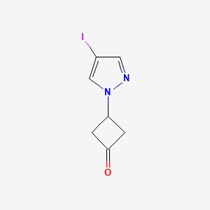 3-(4-Iodo-1H-pyrazol-1-yl)cyclobutan-1-one
