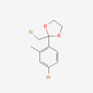 2-(Bromomethyl)-2-(4-bromo-2-methylphenyl)-1,3-dioxolane