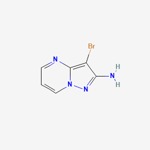 molecular formula C6H5BrN4 B8662530 3-Bromopyrazolo[1,5-a]pyrimidin-2-amine 