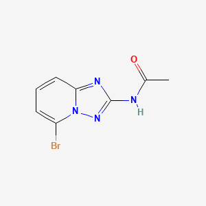 molecular formula C8H7BrN4O B8662565 N-(5-bromo-[1,2,4]triazolo[1,5-a]pyridin-2-yl)acetamide 