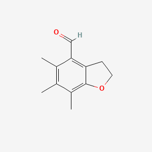 5,6,7-Trimethyl-2,3-dihydro-1-benzofuran-4-carbaldehyde
