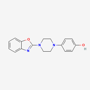 molecular formula C17H17N3O2 B8663001 1-(4-Hydroxyphenyl)-4-(benzoxazol-2-yl)piperazine 