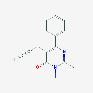 molecular formula C15H14N2O B8663027 2,3-Dimethyl-6-phenyl-5-(prop-2-yn-1-yl)pyrimidin-4(3H)-one CAS No. 154347-97-4
