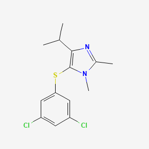 B8663089 5-(3,5-Dichlorophenylthio)-4-isopropyl-1,2-dimethyl-1H-imidazole CAS No. 178978-90-0