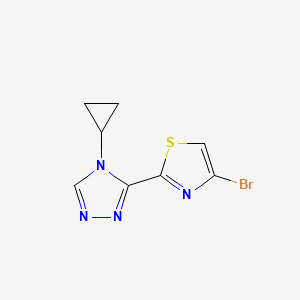 4-bromo-2-(4-cyclopropyl-4H-1,2,4-triazol-3-yl)thiazole