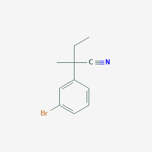 molecular formula C11H12BrN B8663261 2-(3-Bromophenyl)-2-methylbutanenitrile 