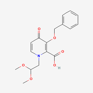 3-(Benzyloxy)-1-(2,2-dimethoxyethyl)-4-oxo-1,4-dihydropyridine-2-carboxylic acid