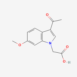 molecular formula C13H13NO4 B8663313 2-(3-acetyl-6-methoxyindol-1-yl)acetic acid 