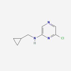 molecular formula C8H10ClN3 B8663377 6-chloro-N-(cyclopropylmethyl)pyrazin-2-amine 