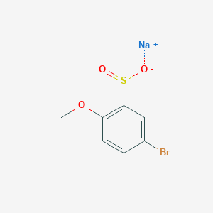 molecular formula C7H6BrNaO3S B8663394 Sodium 5-bromo-2-methoxybenzenesulfinate 