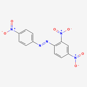 molecular formula C12H7N5O6 B8663423 (E)-1-(2,4-Dinitrophenyl)-2-(4-nitrophenyl)diazene CAS No. 63436-97-5
