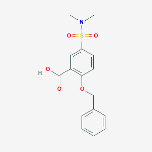 molecular formula C16H17NO5S B8663436 5-(dimethylsulfamoyl)-2-phenylmethoxybenzoic acid 