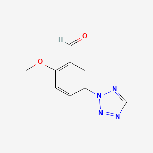 Benzaldehyde, 2-methoxy-5-(2H-tetrazol-2-yl)-