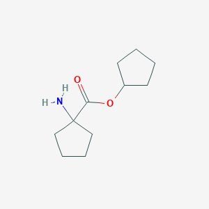molecular formula C11H19NO2 B8663509 1-Cyclopentyl 1-aminocyclopentanecarboxylate 