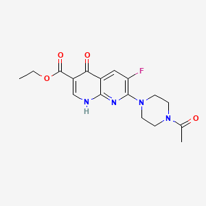 molecular formula C17H19FN4O4 B8663617 Ethyl 7-(4-acetylpiperazin-1-yl)-6-fluoro-4-hydroxy-1,8-naphthyridine-3-carboxylate CAS No. 882865-15-8