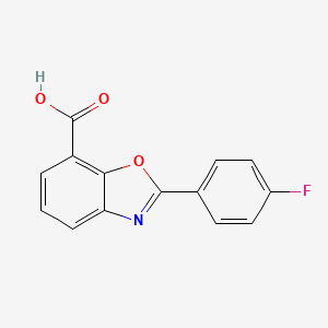 molecular formula C14H8FNO3 B8663726 2-(4-Fluorophenyl)benzoxazole-7-carboxylic acid 