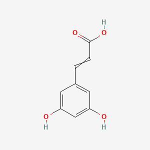 molecular formula C9H8O4 B8663734 3-(3,5-Dihydroxyphenyl)prop-2-enoic acid 