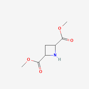 molecular formula C7H11NO4 B8663757 Azetidine-2,4-dicarboxylic acid dimethyl ester 