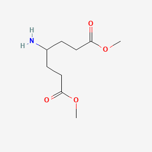 molecular formula C9H17NO4 B8663787 Dimethyl 4-aminoheptanedioate 