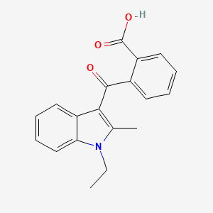 molecular formula C19H17NO3 B8663995 Benzoic acid, 2-((1-ethyl-2-methyl-1H-indol-3-yl)carbonyl)- CAS No. 51389-84-5