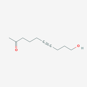 molecular formula C10H16O2 B8664204 10-Hydroxydec-6-YN-2-one CAS No. 61448-22-4