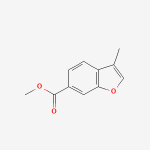 molecular formula C11H10O3 B8664216 Methyl 3-methylbenzofuran-6-carboxylate 