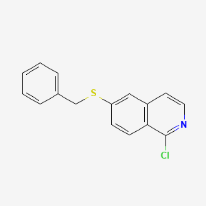 molecular formula C16H12ClNS B8664224 6-(Benzylthio)-1-chloroisoquinoline 