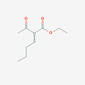 molecular formula C10H16O3 B8664238 Ethyl 2-acetyl-2-hexenoate 
