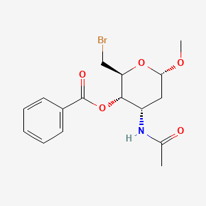 molecular formula C16H20BrNO5 B8664247 Methyl 3-acetamido-4-O-benzoyl-6-bromo-2,3,6-trideoxy-a-D-ribo-hexopyranoside 