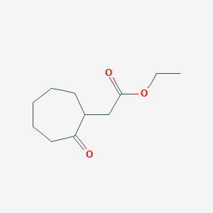 molecular formula C11H18O3 B8664250 Cycloheptaneacetic acid, 2-oxo-, ethyl ester CAS No. 39716-30-8