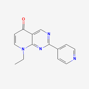 molecular formula C14H12N4O B8664315 Pyrido[2,3-d]pyrimidin-5(8H)-one, 8-ethyl-2-(4-pyridinyl)- CAS No. 90832-62-5
