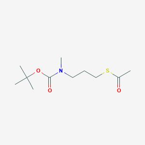 molecular formula C11H21NO3S B8664516 S-[3-[methyl-[(2-methylpropan-2-yl)oxycarbonyl]amino]propyl] ethanethioate 
