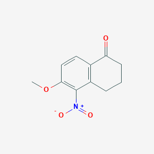 molecular formula C11H11NO4 B8664557 6-Methoxy-5-nitro-1,2,3,4-tetrahydronaphthalen-1-one 