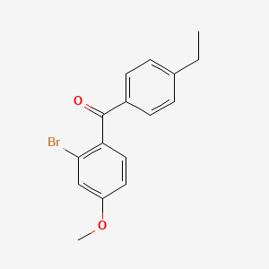 molecular formula C16H15BrO2 B8664765 (2-bromo-4-methoxyphenyl)-(4-ethylphenyl)methanone 