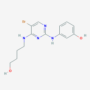 molecular formula C14H17BrN4O2 B8664947 3-({5-Bromo-4-[(4-hydroxybutyl)amino]pyrimidin-2-YL}amino)phenol CAS No. 477589-60-9