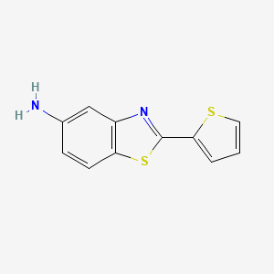 molecular formula C11H8N2S2 B8665227 5-Amino-2-(thien-2-yl)benzothiazole CAS No. 61352-32-7
