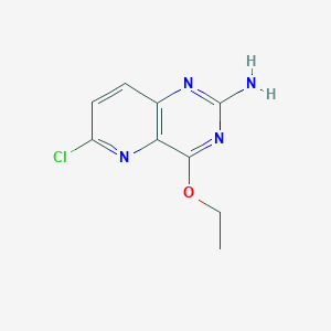 molecular formula C9H9ClN4O B8665306 6-Chloro-4-ethoxypyrido[3,2-d]pyrimidin-2-amine CAS No. 917757-97-2