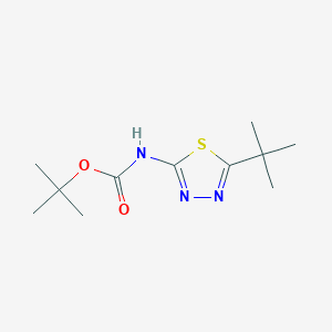 molecular formula C11H19N3O2S B8665311 Tert-butyl 5-tert-butyl-1,3,4-thiadiazol-2-ylcarbamate 